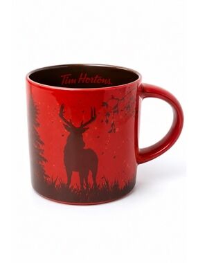 Tim Hortons Red Deer Coffee Mug Ceramic Collectible New With Tags